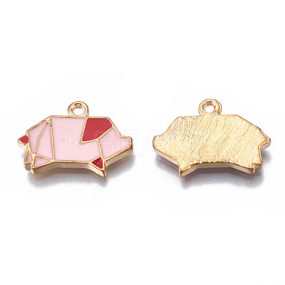 Rack Plating Alloy Enamel Pendants ENAM-S122-102-1
