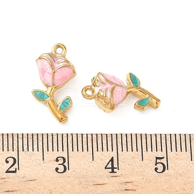 304 Stainless Steel Enamel Pendants STAS-I346-17G-02B-1