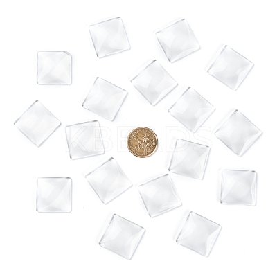 Transparent Glass Square Cabochons X-GGLA-A001-30mm-1