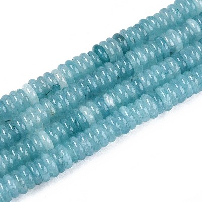 Dyed Natural White Jade Beads Strands G-T142-6mm-05F-1