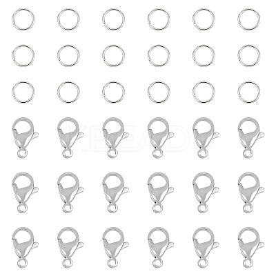 304 Stainless Steel Lobster Claw Clasps STAS-UN0006-29P-1