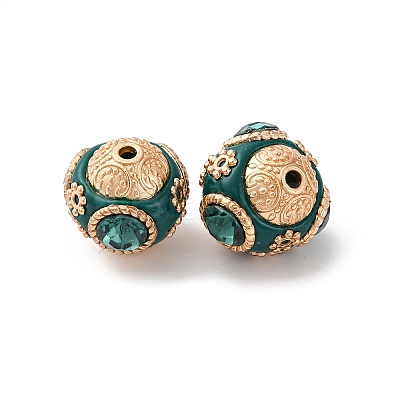 Handmade Resin Indonesia Round Beads IPDL-R400-17-1