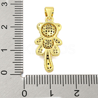 Brass Micro Pave Cubic Zirconia Pendants KK-R159-19B-G-1