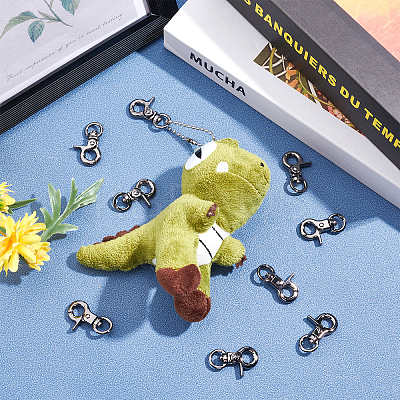 Zinc Alloy Swivel Lobster Claw Clasps PALLOY-PH0001-01B-1