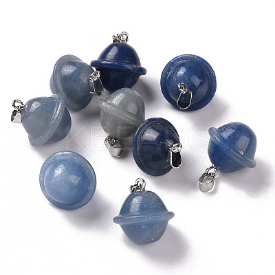 Dyed & Heated Natural Blue Aventurine Pendants G-B041-01P-09-1