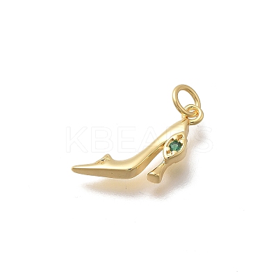 Brass Micro Pave Cubic Zirconia Pendants KK-D431-075B-03-1