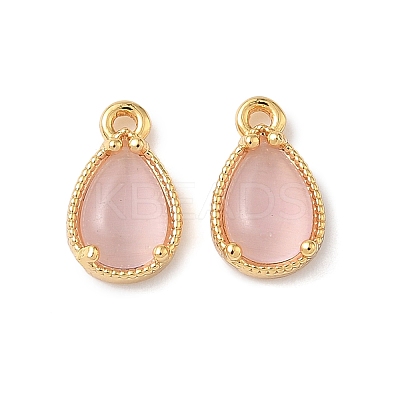 Brass Crushed Ice Cut Cubic Zirconia Pendants KK-D024-26B-G-1