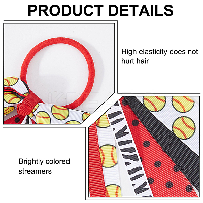 Sports Themes Polyester Elastic Ties Hair Accessories OHAR-WH20011-12A-1