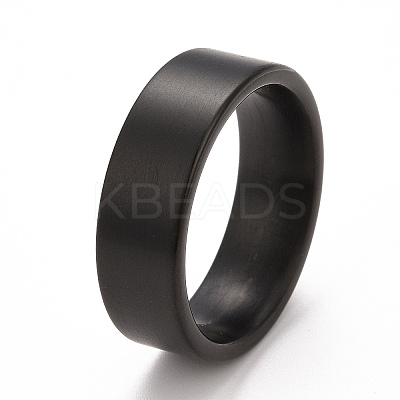 Ion Plating(IP) 304 Stainless Steel Plain Band Finger Ring for Men Women RJEW-E062-A01-05EB-1