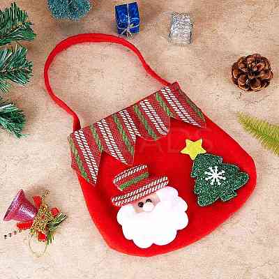 7Pcs 7 Style Christmas Non-woven Fabrics Candy Bags Decorations ABAG-SZ0001-16-1
