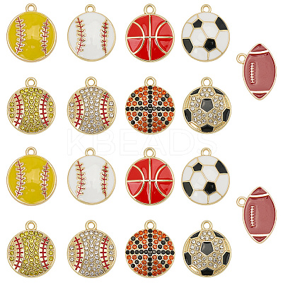 36Pcs 9 Style Alloy Enamel Pendants FIND-SC0015-88-1