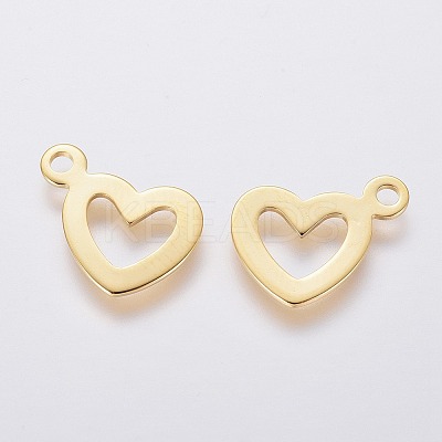 304 Stainless Steel Open Heart Charms LS-STAS-L234-087G-1