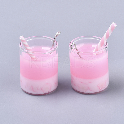 Glass Bottle Pendant Decorations X-GLAA-S181-13B-1