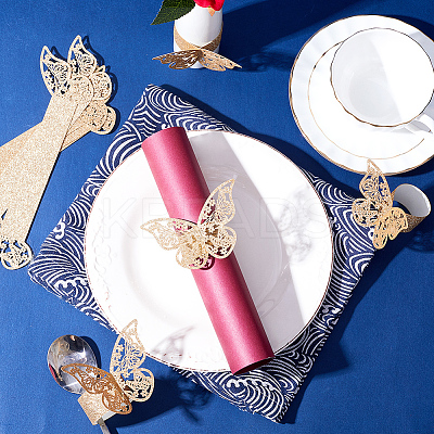 Butterfly Paper Napkin Rings AJEW-WH0348-03A-1