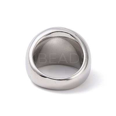 Non-Tarnish 304 Stainless Steel Chunky Dome Finger Ring for Men Women STAS-E168-09P-1