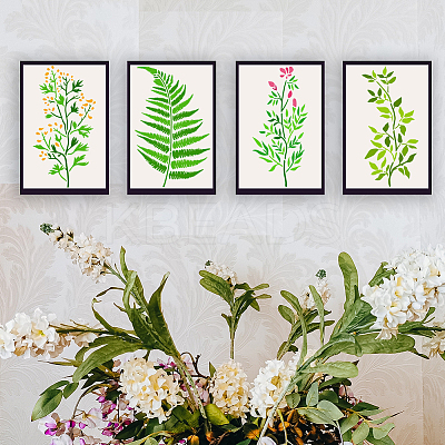 4Pcs 4 Styles PET Hollow Out Drawing Painting Stencils DIY-WH0394-0154-1
