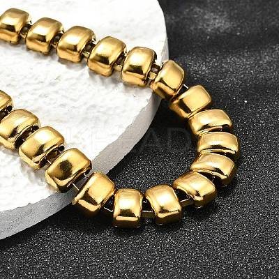 304 Stainless Steel Rectangle Link Chain Braceletes for Women BJEW-R022-01G-1