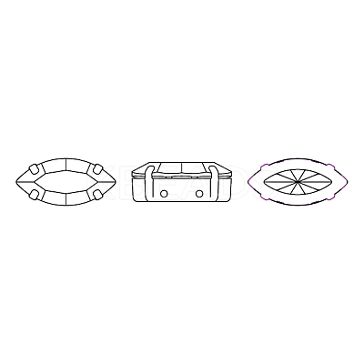 Preciosa® MAXIMA Crystal Sew-On Cups LS-Y-PRC-SE15-60010-S-1