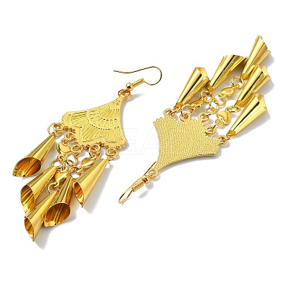 Golden Alloy Chandelier Earrings LS-EJEW-D092-03C-G-1