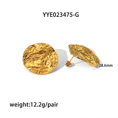 Vintage French Style Stainless Steel Stud Earrings VB0926-1-1