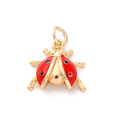 Brass Enamel Pendants KK-D360-15G-1