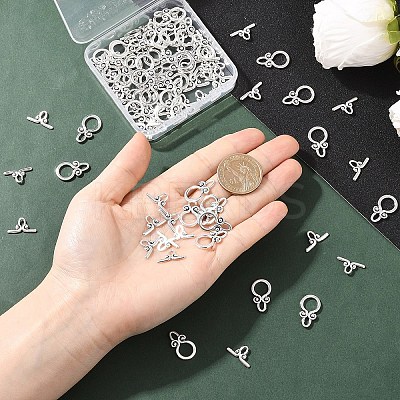 50Sets Ring Tibetan Style Alloy Toggle Clasps FIND-YW0009-76-1