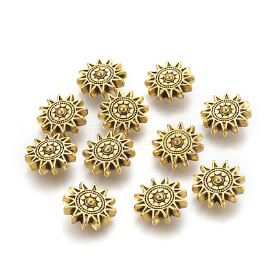 Tibetan Style Alloy Sun Beads X-TIBEP-GC188-AG-NR-1