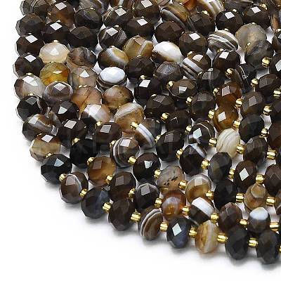 Natural Banded Agate Beads Strands G-P573-A09-01-1