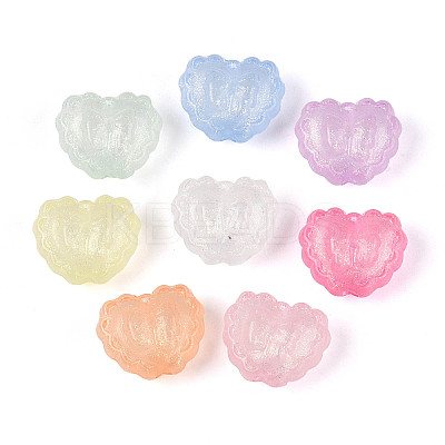 Luminous Frosted Transparent Acrylic Beads TACR-T029-25M-1