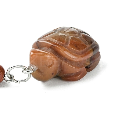 Tortoise Natural Gemstone Keychain KEYC-F040-03-1
