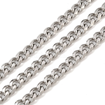 Tarnish Resistant Men's Jewelry Making 201 Stainless Steel Curb Chains CHS-A003B-1.5mm-1