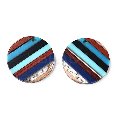 Resin & Walnut Wood Pendants RESI-N039-16-1