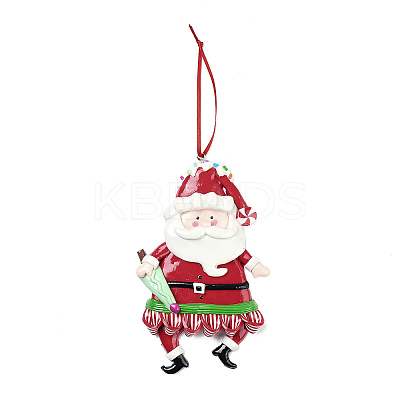 Christmas Santa Claus Handmade Polymer Clay Pendant Decorations LS-HJEW-P017-01A-1