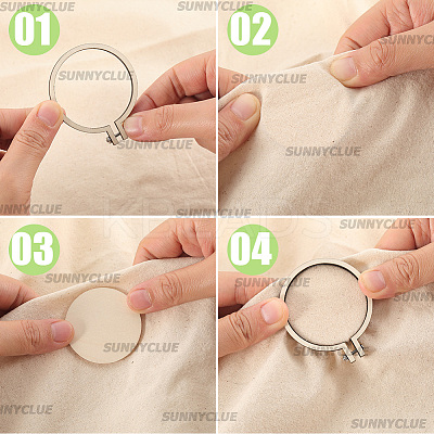 20Pcs Mini Wooden Embroidery Hoops EMBR-SC0001-04D-1
