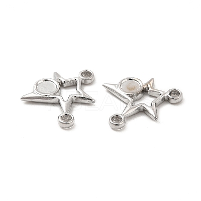 Non-Tarnish 304 Stainless Steel Cabochon Connector Settings STAS-B032-41P-1