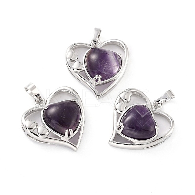 Natural Amethyst Pendants G-C236-01B-P-RS-1