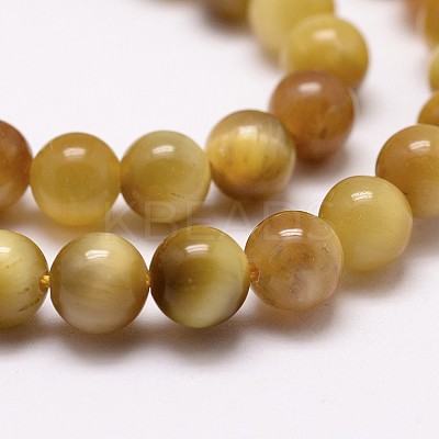 Natural Tiger Eye Bead Strands G-G735-23-6mm-03-1
