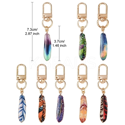 8Pcs 8 Styles Alloy Enamel Pendants Decorations KEYC-YW00183-1
