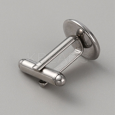304 Stainless Steel Cuff Button STAS-WH0017-027-1