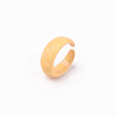 Spray Painted Alloy Cuff Rings RJEW-T011-31A-RS-1