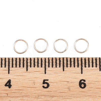 Brass Closed Jump Rings KK-D257-01RG-09-1