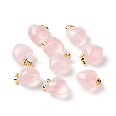 Natural Rose Quartz Pendants X-G-I311-A13-G-1