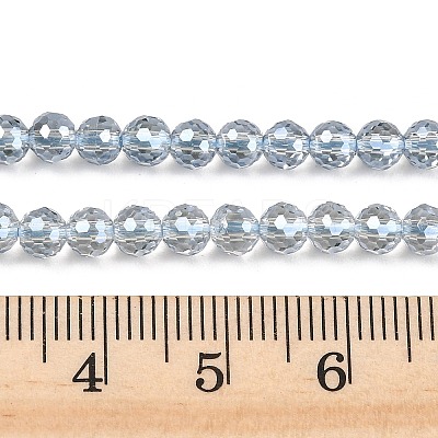 Electroplate Transparent Glass Beads EGLA-B013-02A-PL05-1