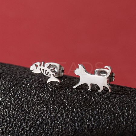Stainless Steel Stud Earrings for Women PW-WGFE412-02-1
