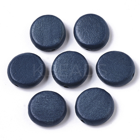 Painted Natural Wood Beads WOOD-R265-11A-1