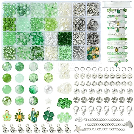 DIY Glass Beads Bracelets Jewelry Making Kit DIY-FS0007-69-1