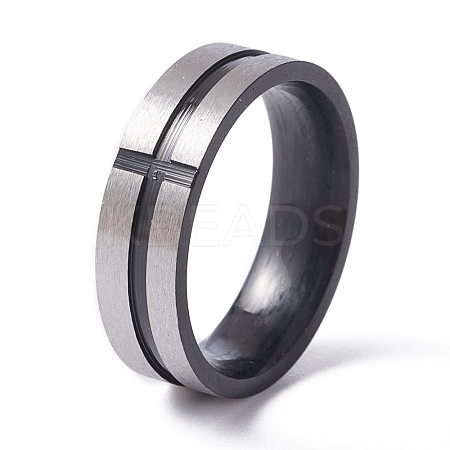 201 Stainless Steel Plain Band Rings RJEW-TAC0002-006B-BP-1
