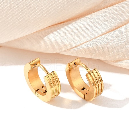 304 Stainless Steel Polishing Effect Hoop Earrings EJEW-M001-40C-G-1