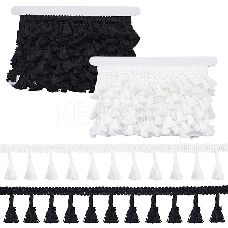 2 Colors Cotton Fringe Lace Trim Ribbon OCOR-GA0002-45-1