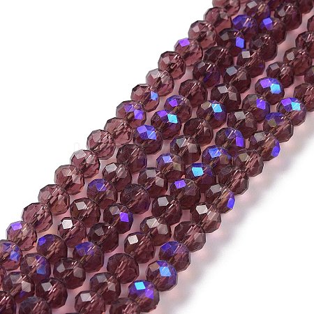 Electroplate Glass Beads Strands X1-EGLA-A034-T4mm-L14-1